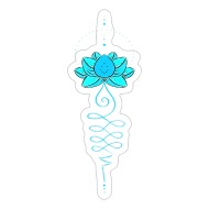 'Unalome Lotus Tree Mandala Tattoo Spiritual Boho' Sticker